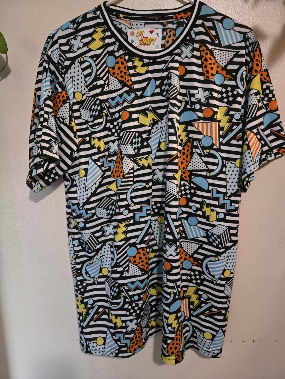 Oh SNAP! By DRILL Clothing Men's Medium Multicolor Tee Cube 90s Retro Print